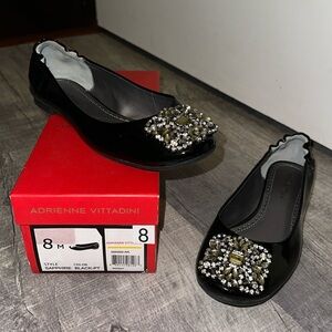 Adrienne Vittadini patent leather flats